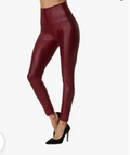 High Waisted Stretchy Pu Faux Leather Leggings