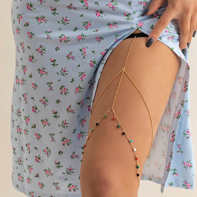 Exquisite Multilayer Tassel Leg Chain - Women's Bodi Jewelry