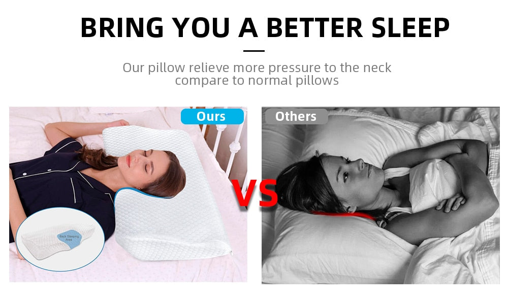 SoftSleeper® Orthopedic Memory Foam Pillow - The Perfect Support for a Restful Night's Sleep