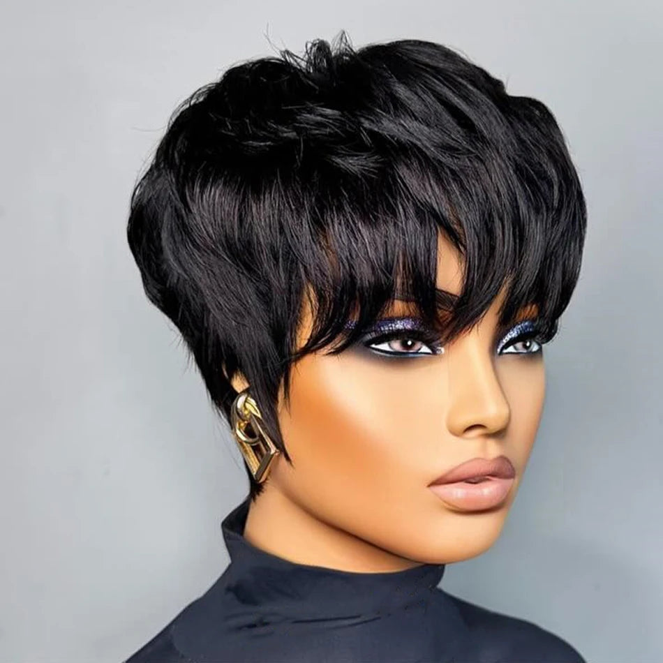 Velura™ Pixie Wig – Soft Layered Human Hair Style