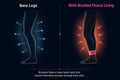 fleece-leggings-warmth-comparison.webp	Illustration comparing heat loss with bare legs versus wearing brushed fleece lined leggings