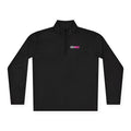 BodiModi unisex black quarter-zip pullover front view