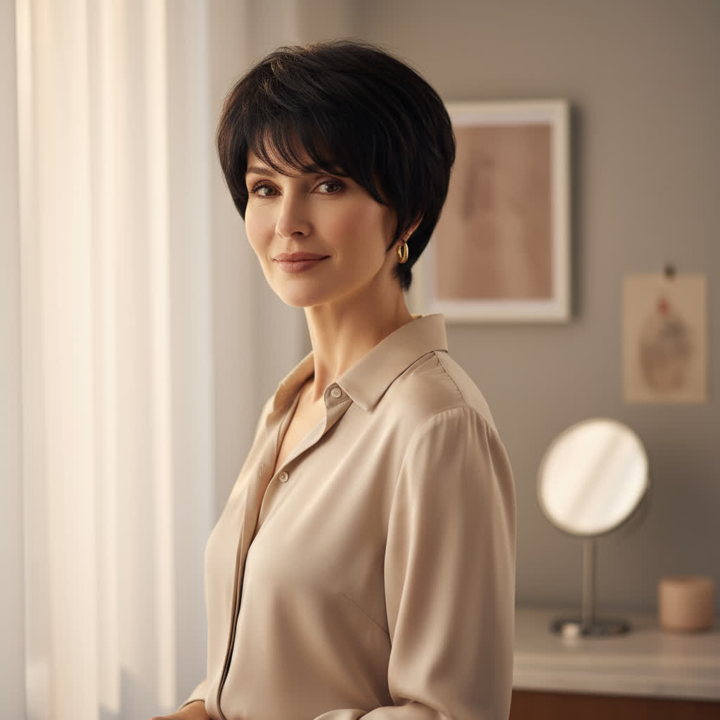 Velura™ Pixie Wig – Soft Layered Human Hair Style