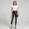 Leggings invernali in similpelle da donna con fodera in pile 