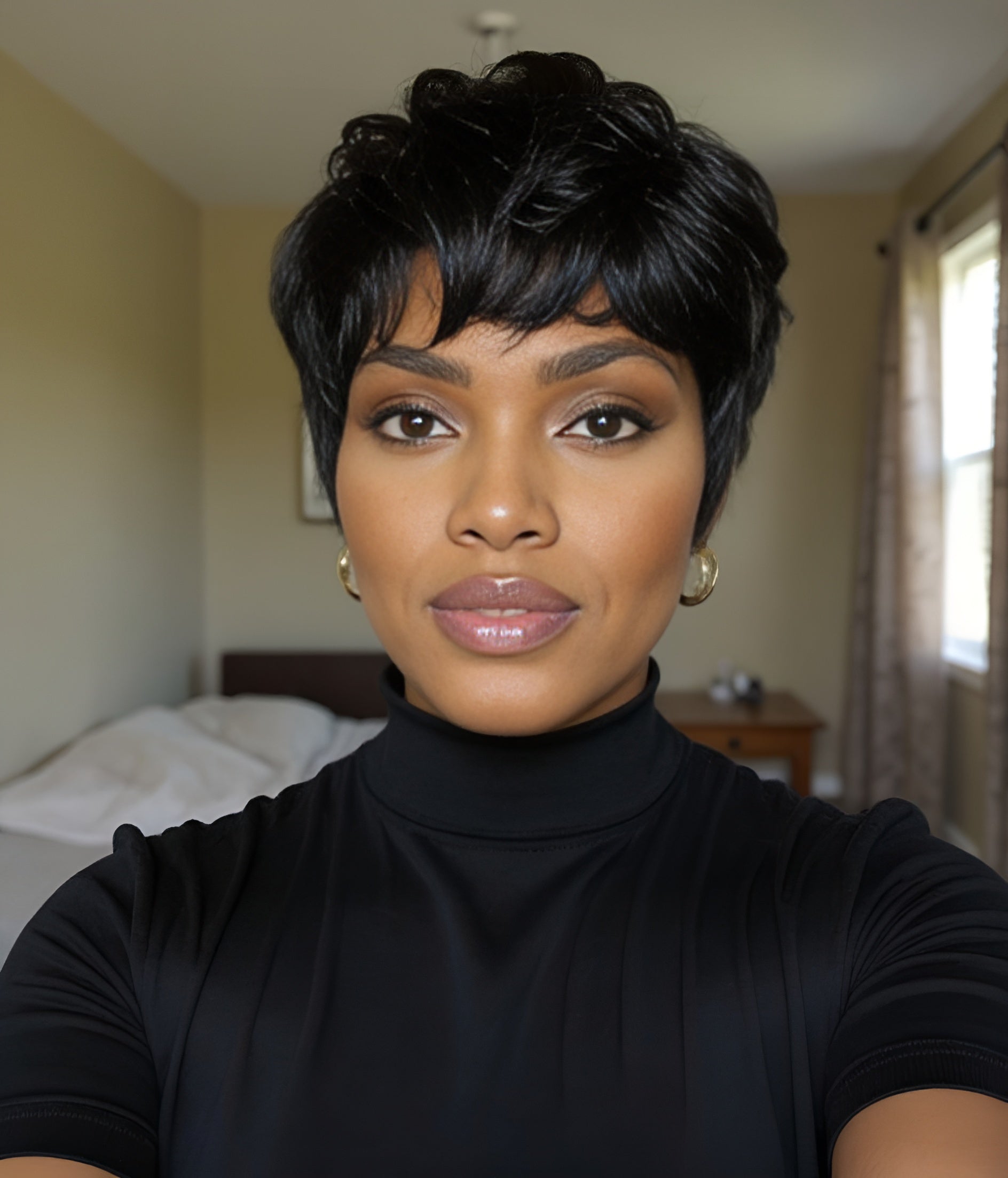 Velura™ Pixie Wig – Soft Layered Human Hair Style
