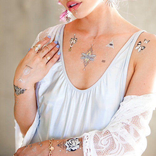 OPHELLIA METALLIC TEMPORARY TATTOOS SET