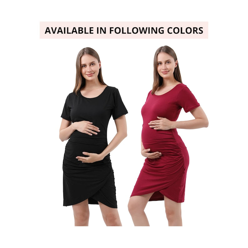 Little Red Maternity Bodycon Dress