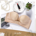 Strapless decolleté-bh met tepels