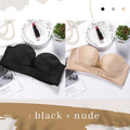 Strapless decolleté-bh met tepels