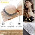 Strapless decolleté-bh met tepels