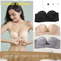 Strapless decolleté-bh met tepels