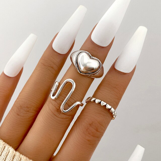 Women's Vintage knuckle Boho Ring Set