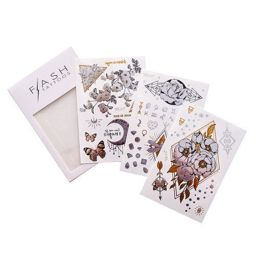 OPHELLIA METALLIC TEMPORARY TATTOOS SET