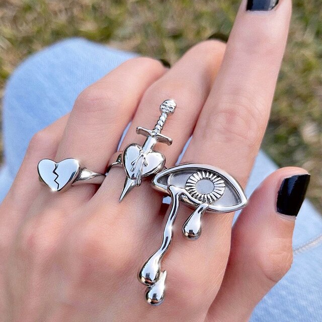 Women's Vintage knuckle Boho Ring Set