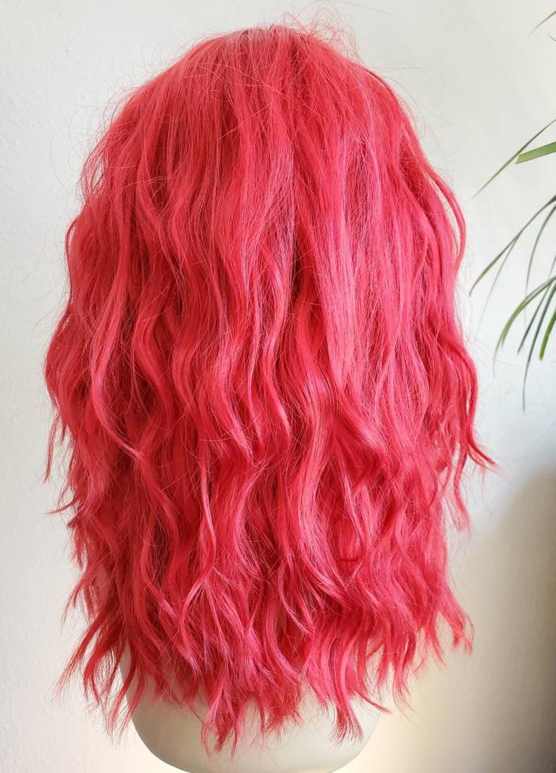 Dark Red Wig Shoulder Length & Multi- Textured