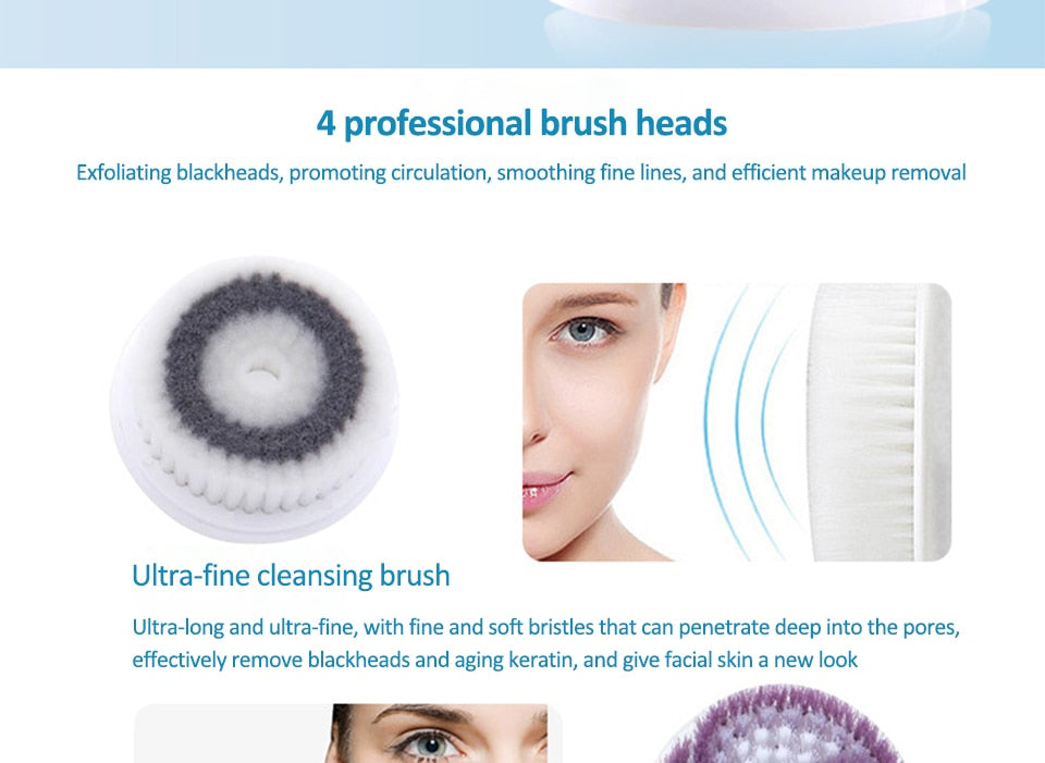 SKINREVIVE-C™ 4 In 1 Pores Face Cleansing Brush Kit