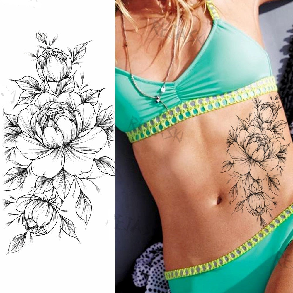 BodyChic ™ Temporary Tattoo Flower Set