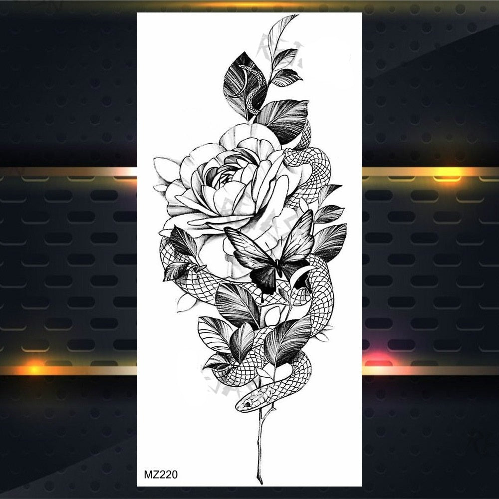 BodyChic ™ Temporary Tattoo Flower Set