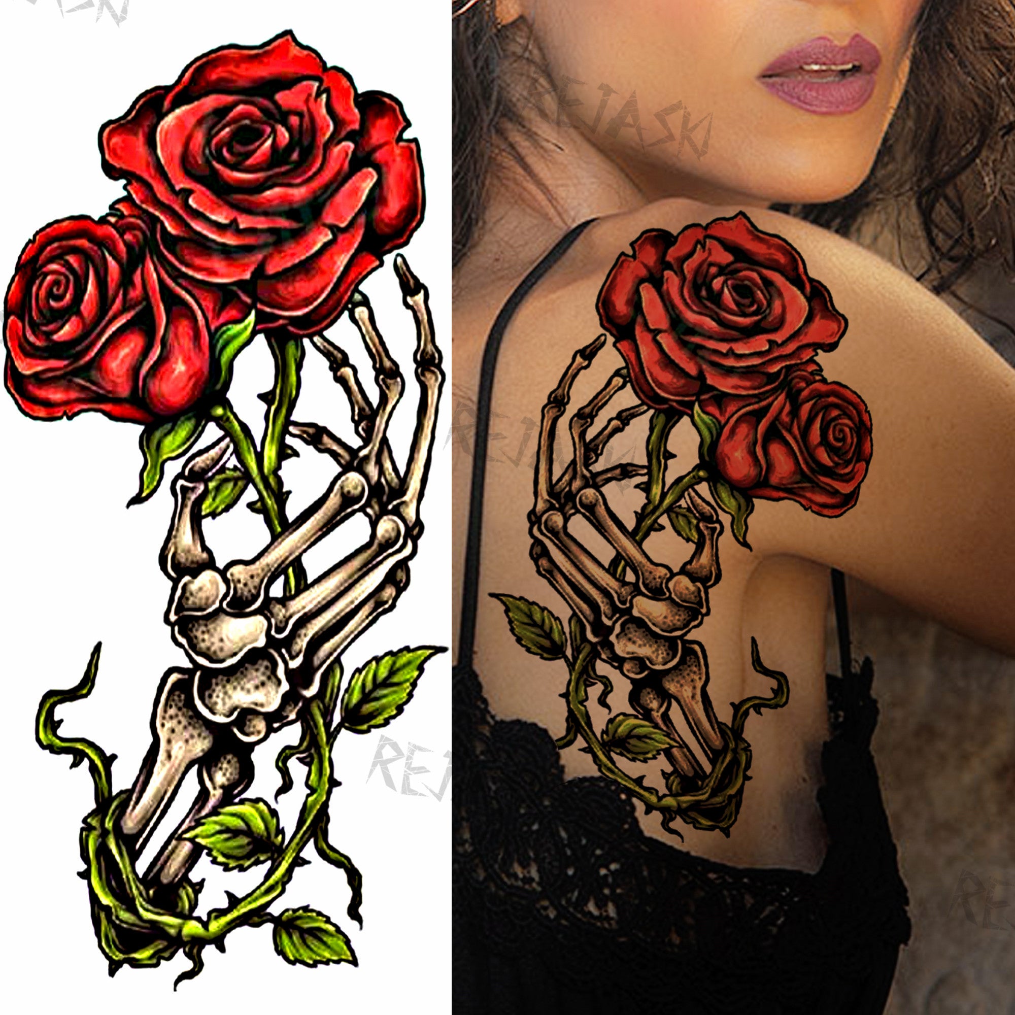 BodyChic ™ Temporary Tattoo Flower Set