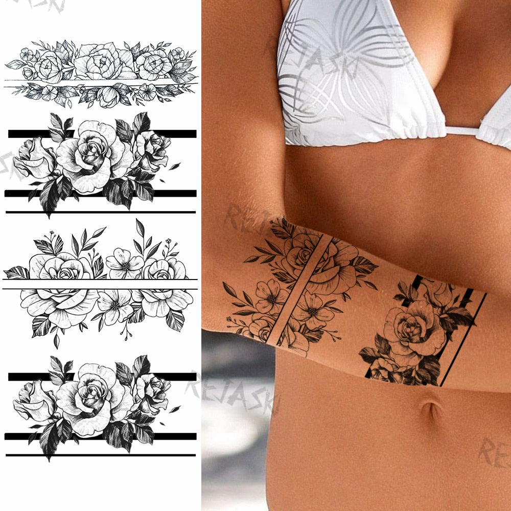 BodyChic ™ Temporary Tattoo Flower Set