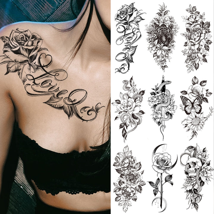 Tijdelijke tattoo-ideeën voor een zongekuste Bodi