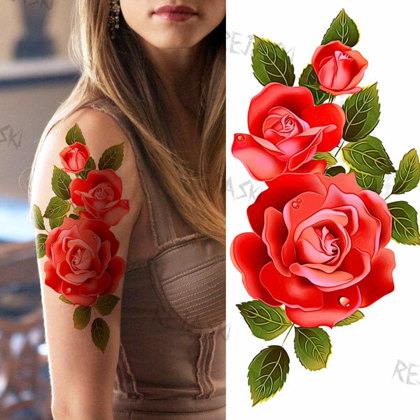 Set di tatuaggi temporanei a forma di fiore BodyChic™