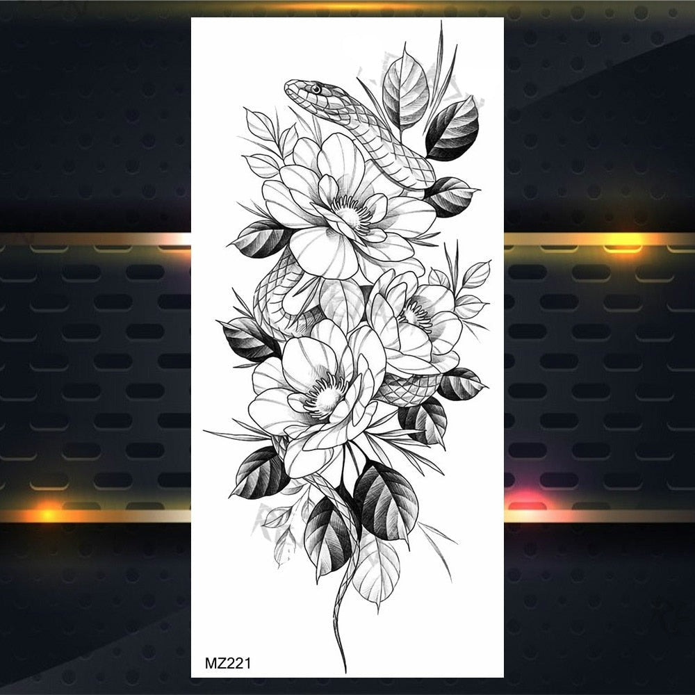 BodyChic ™ Temporary Tattoo Flower Set