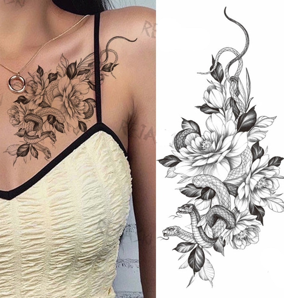 BodyChic ™ Temporary Tattoo Flower Set