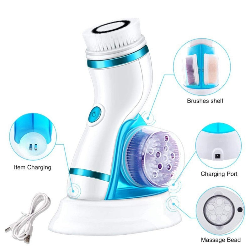 SKINREVIVE-C™ 4 In 1 Pores Face Cleansing Brush Kit