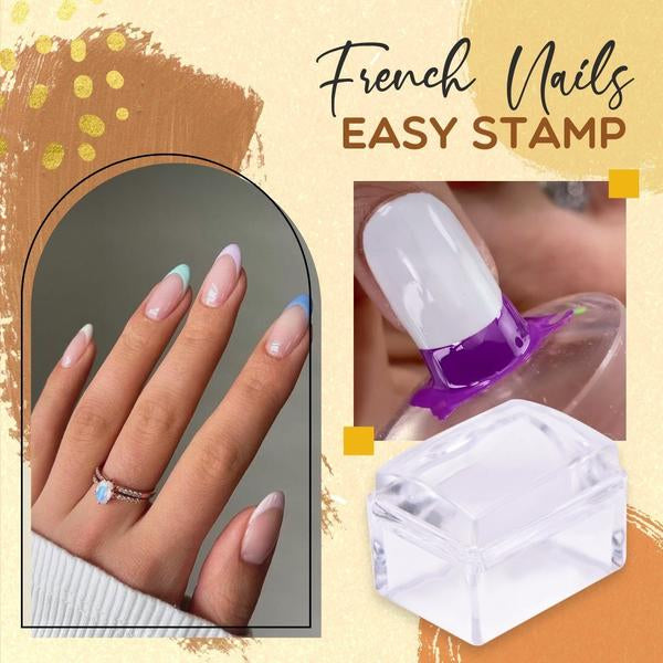 Press-On French Tip Nails