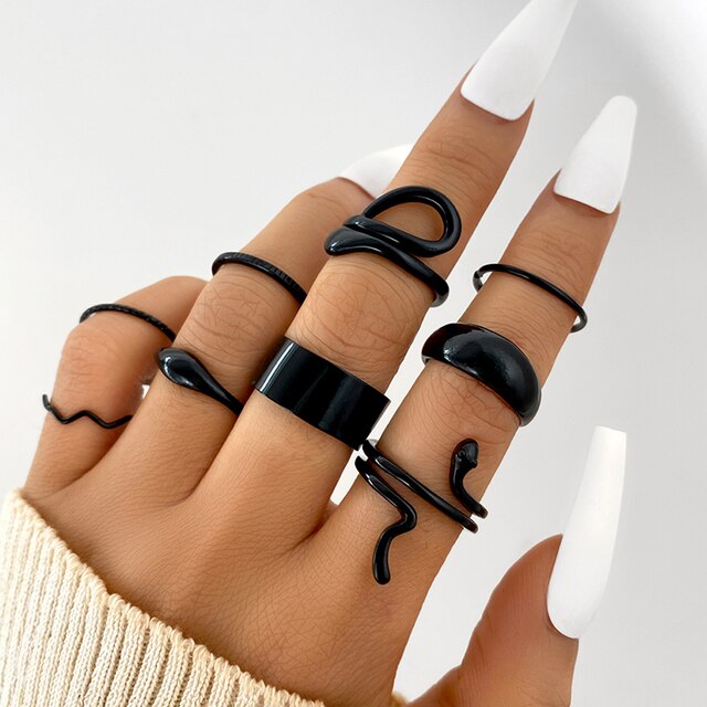 Women's Vintage knuckle Boho Ring Set