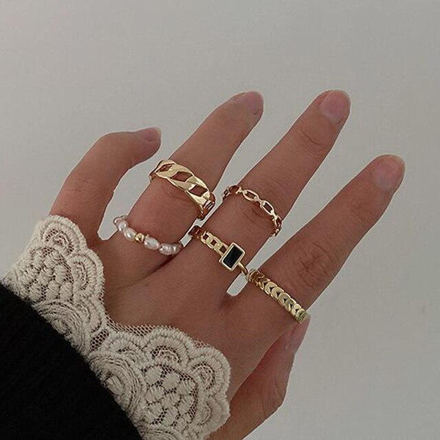 Women's Vintage knuckle Boho Ring Set
