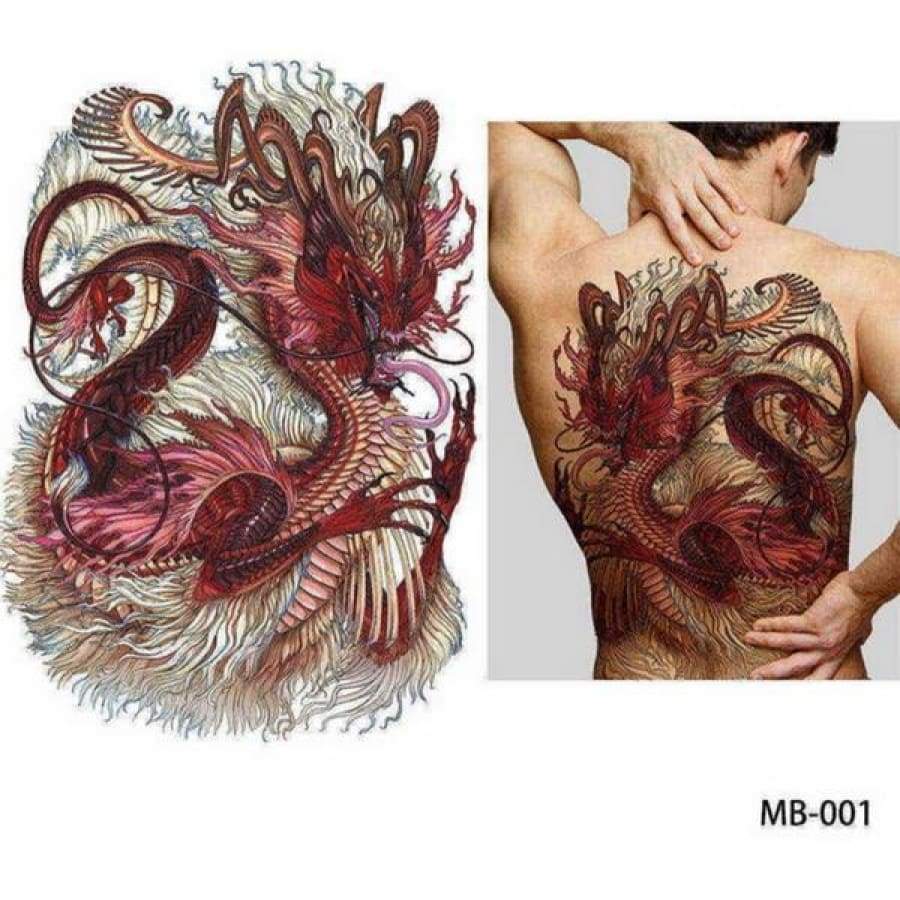 OMG! Back & Chest Art Temp Tattoo