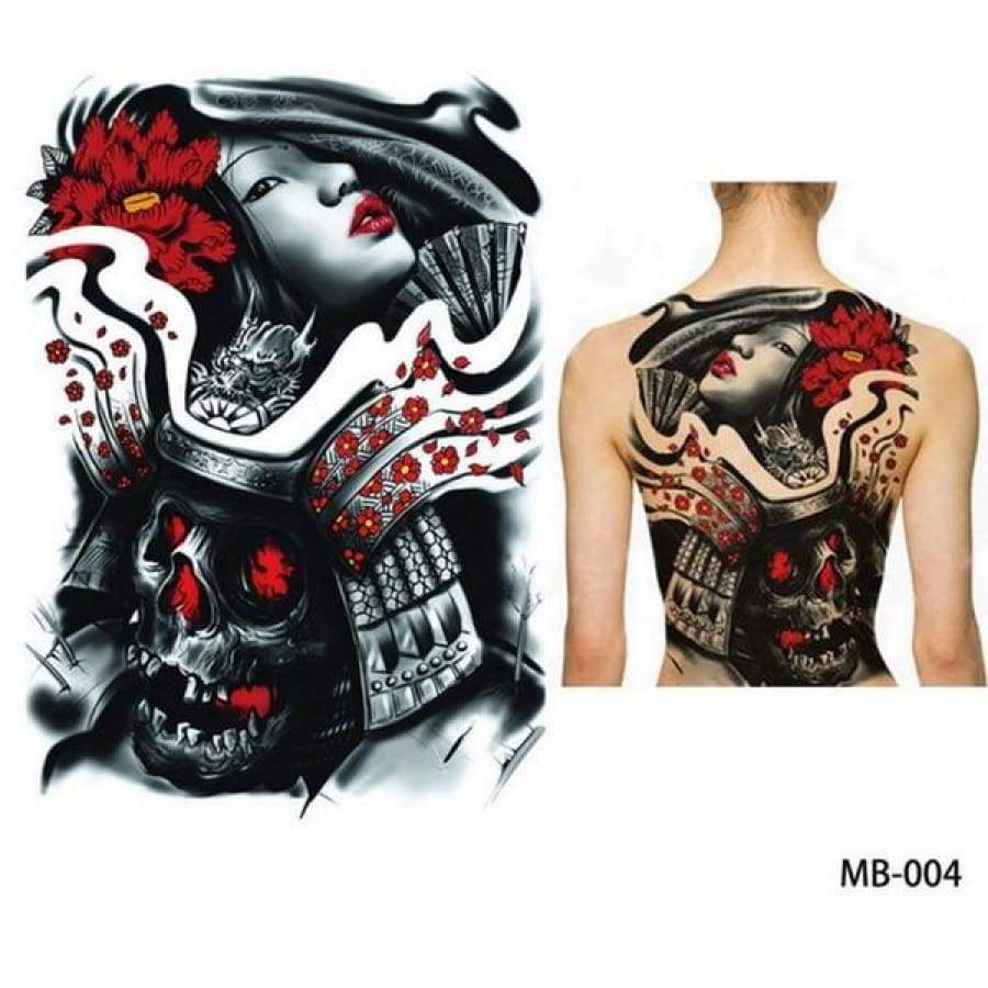 OMG! Back & Chest Art Temp Tattoo