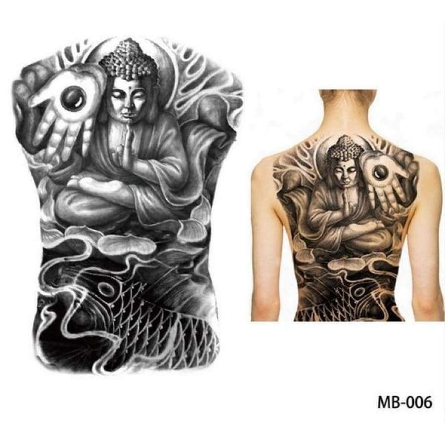 OMG! Back & Chest Art Temp Tattoo