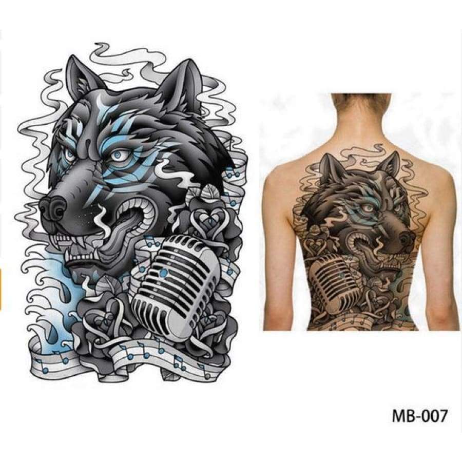 OMG! Back & Chest Art Temp Tattoo