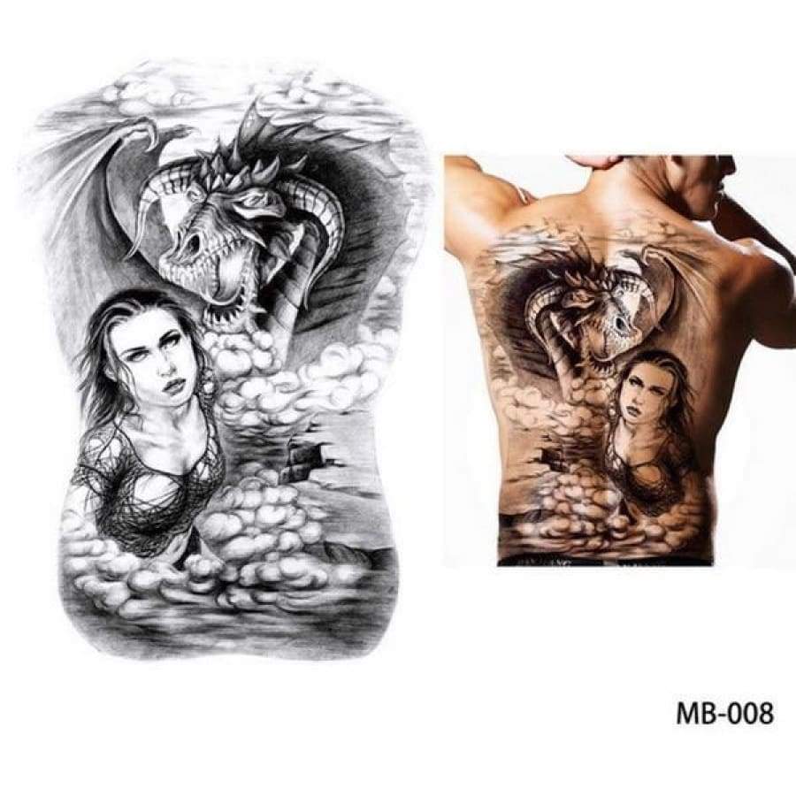 OMG! Back & Chest Art Temp Tattoo