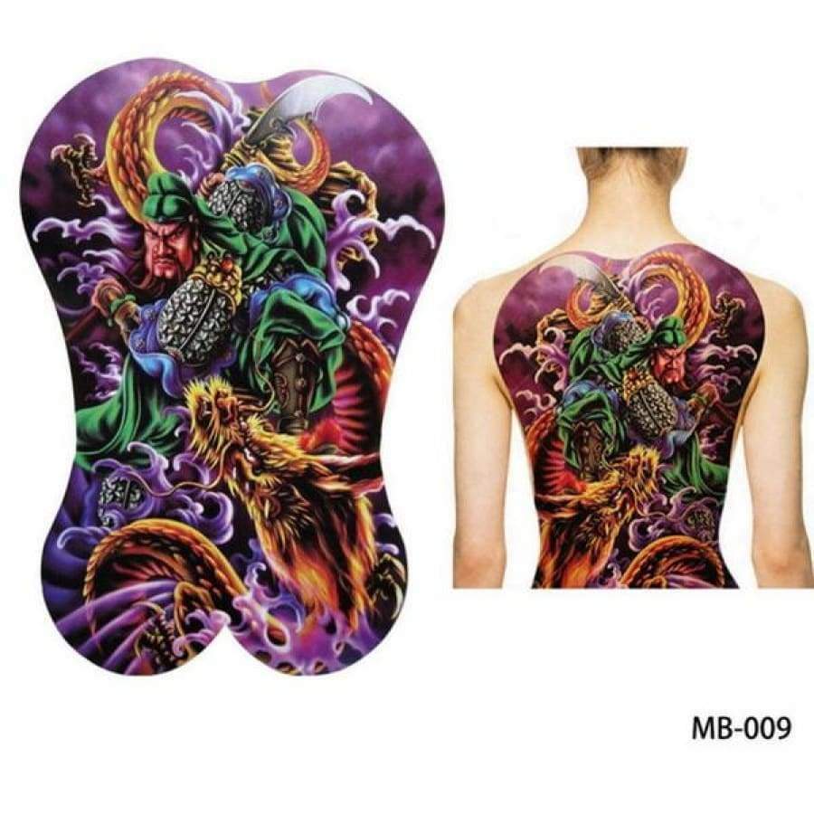 OMG! Back & Chest Art Temp Tattoo