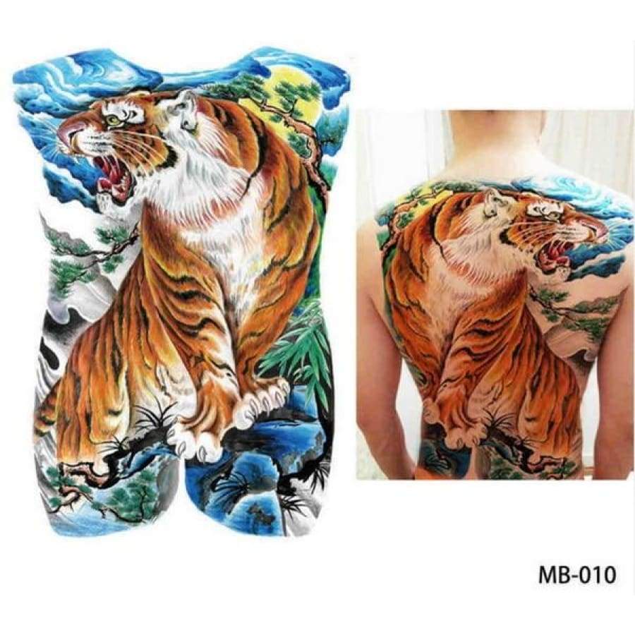 OMG! Back & Chest Art Temp Tattoo