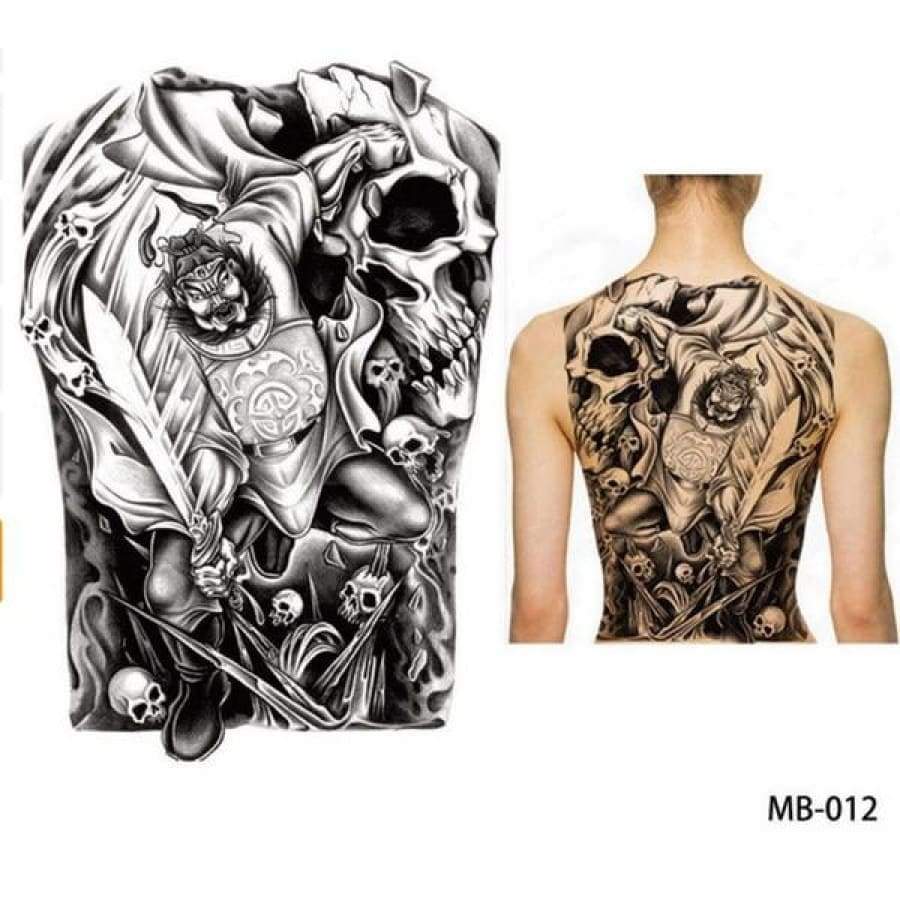 OMG! Back & Chest Art Temp Tattoo