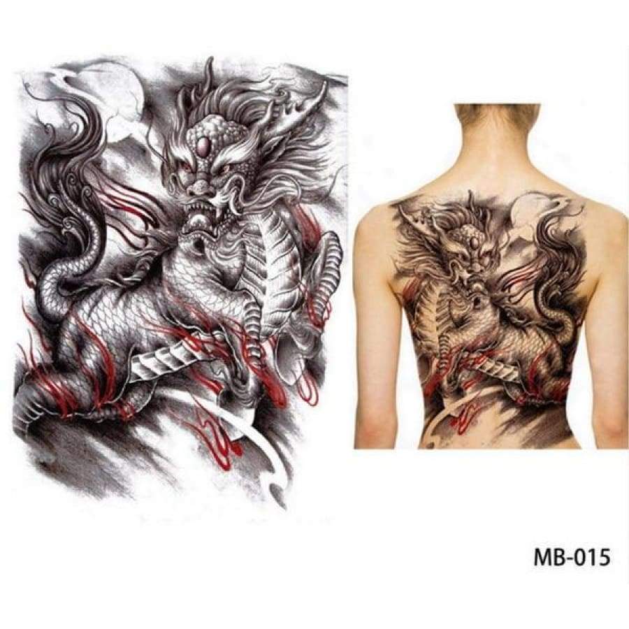 OMG! Back & Chest Art Temp Tattoo