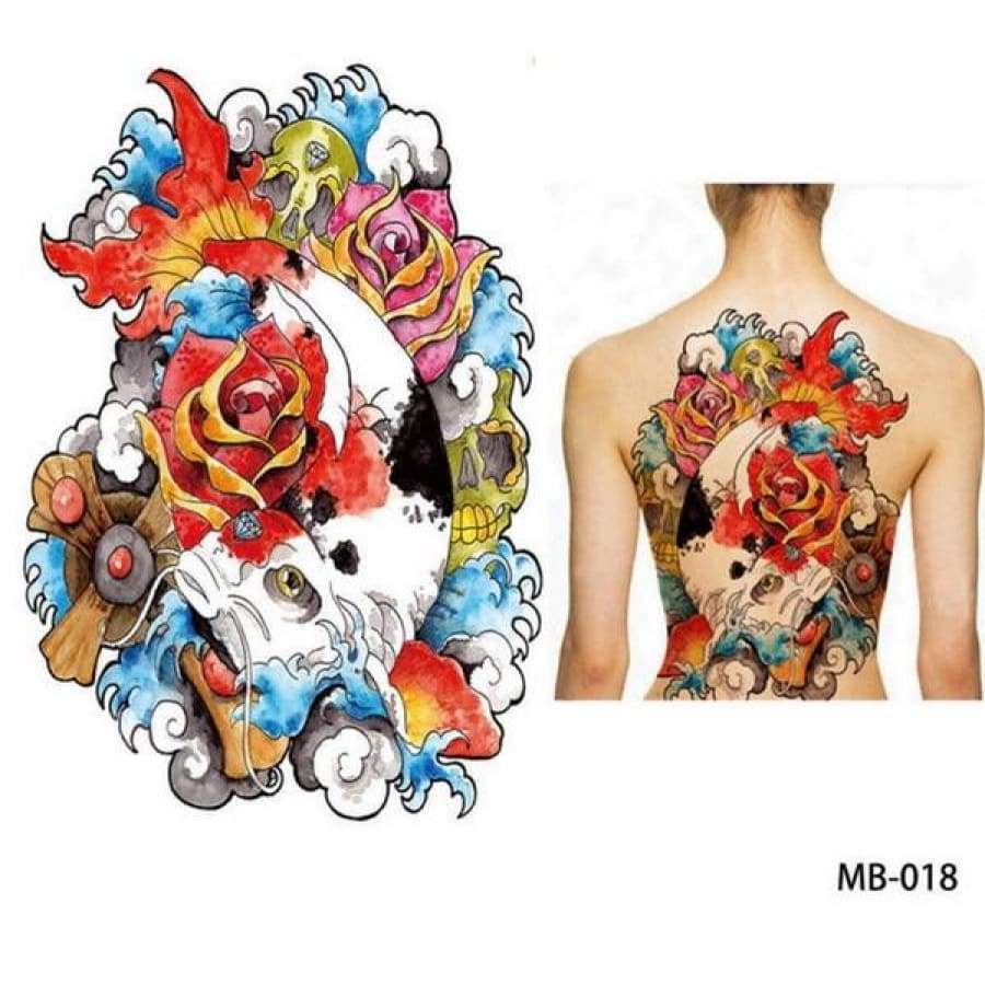 OMG! Back & Chest Art Temp Tattoo