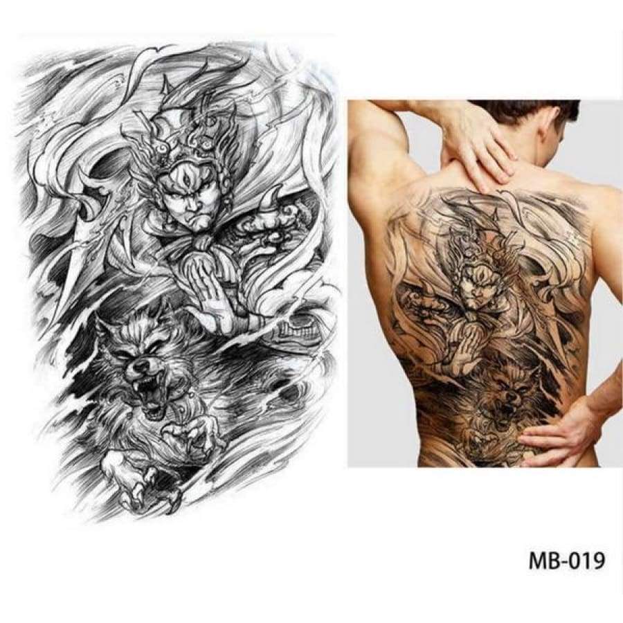 OMG! Back & Chest Art Temp Tattoo