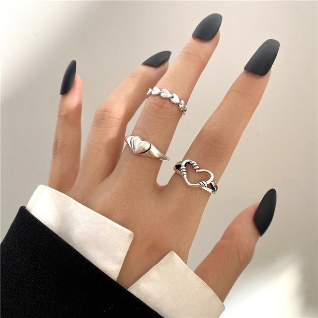 Women's Vintage knuckle Boho Ring Set