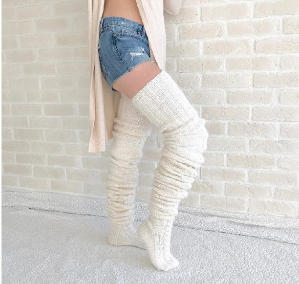 Soxi Cable Knit Knee High Socks