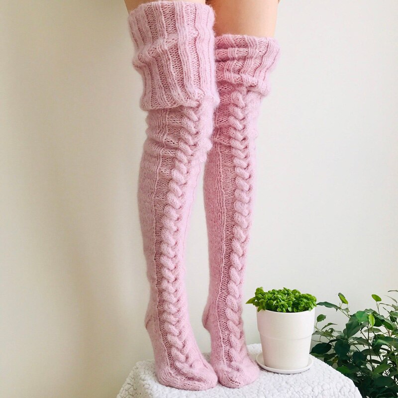 Soxi Cable Knit Knee High Socks