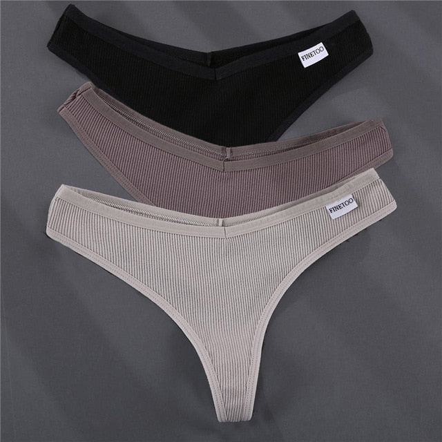 3PCS/Set G-string Underwear Cotton