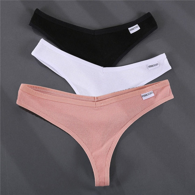 3PCS/Set G-string Underwear Cotton