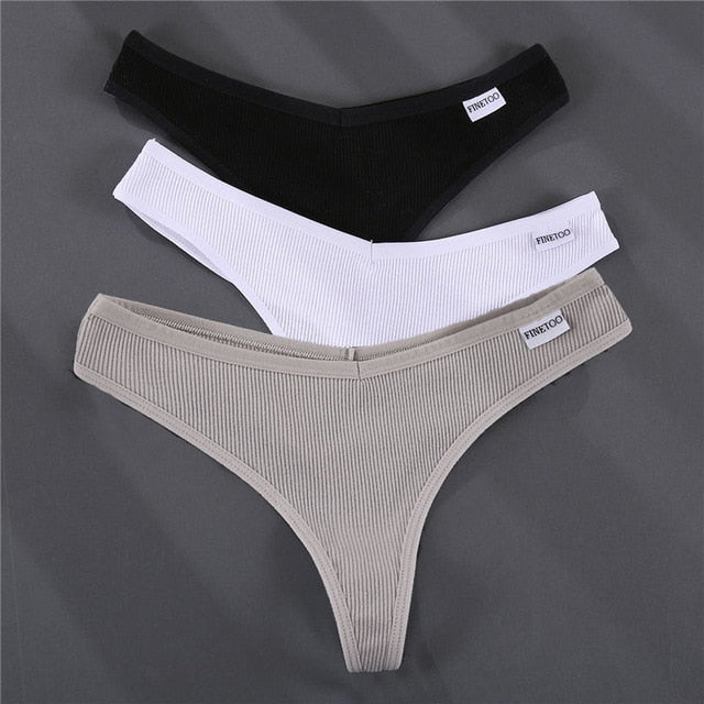 3PCS/Set G-string Underwear Cotton