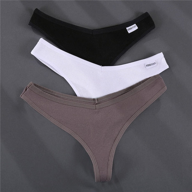 3PCS/Set G-string Underwear Cotton